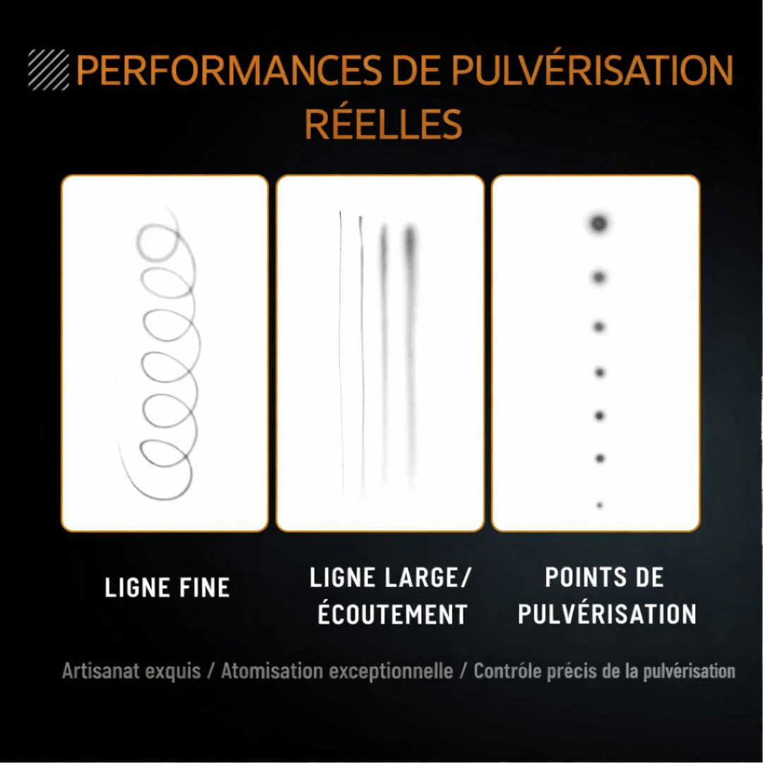 Kit aérographe sans fil portable + accessoires + pinceaux - Image 9