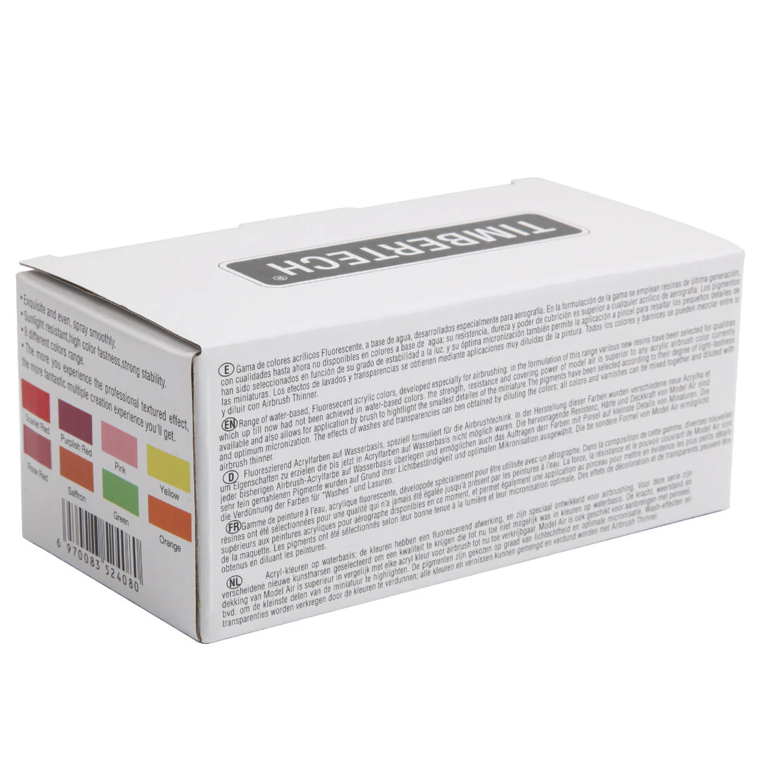 Peinture acrylique fluorescente - 8 pots - Image 3